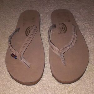Rainbow Sandals Tan Flip Flops